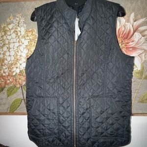 J. Jill Women's Black Quilted Vest